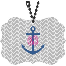 Monogram Anchor Rear View Mirror Charm (Personalized)