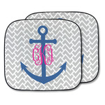 Monogram Anchor Car Sun Shade - Two Piece