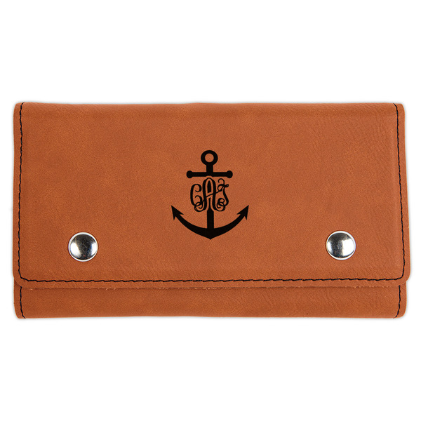 Custom Monogram Anchor Cards & Dice Set - Rawhide