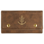 Monogram Anchor Cards & Dice Set - Rustic Brown