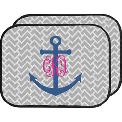 Monogram Anchor Car Floor Mats (Back Seat) (Personalized)