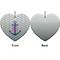 Monogram Anchor Ceramic Flat Ornament - Heart Front & Back (APPROVAL)