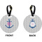 Monogram Anchor Circle Luggage Tag (Front + Back)