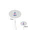 Monogram Anchor Clear Plastic 7" Stir Stick - Oval - Front & Back