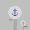 Monogram Anchor Clear Plastic 7" Stir Stick - Round - Front & Back