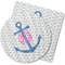 Monogram Anchor Coasters Rubber Back - Main