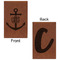 Monogram Anchor Cognac Leatherette Journal - Double Sided - Apvl
