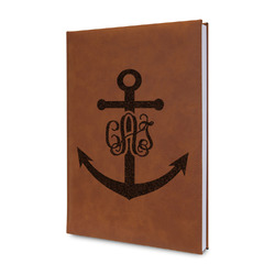 Monogram Anchor Leatherette Journal - Single Sided (Personalized)