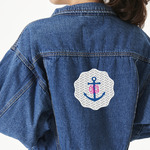 Monogram Anchor Twill Iron On Patch - Custom Shape - X-Large