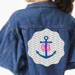 Monogram Anchor Twill Iron On Patch - Custom Shape - 3XL