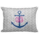 Monogram Anchor Decorative Baby Pillowcase - 16"x12" (Personalized)