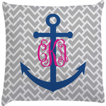 Monogram Anchor Decorative Pillow Case