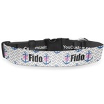 Monogram Anchor Deluxe Dog Collar - Extra Large (16" to 27") (Personalized)