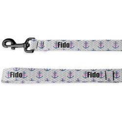 Monogram Anchor Deluxe Dog Leash - 4 ft (Personalized)