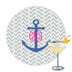 Monogram Anchor Printed Drink Topper