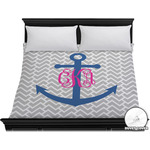 Monogram Anchor Duvet Cover - King (Personalized)