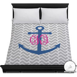 Monogram Anchor Duvet Cover - Full / Queen (Personalized)