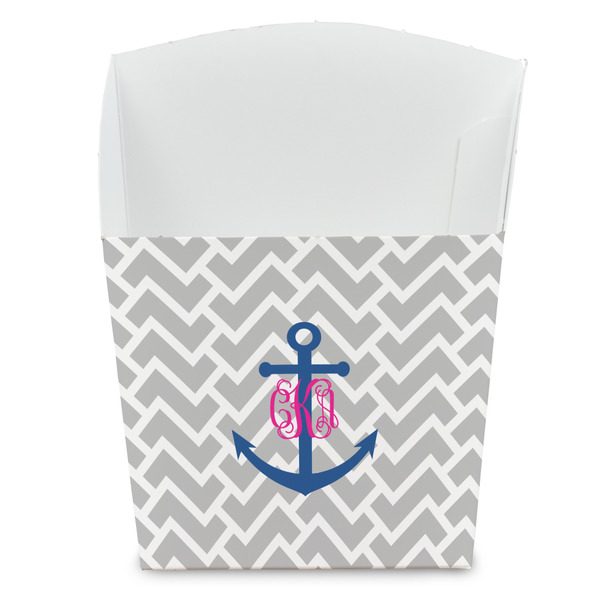 Custom Monogram Anchor French Fry Favor Boxes