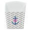 Monogram Anchor French Fry Favor Box - Front View