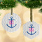 Monogram Anchor Frosted Glass Ornament - MAIN PARENT