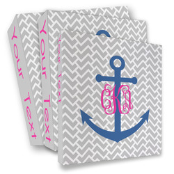 Monogram Anchor 3 Ring Binder - Full Wrap