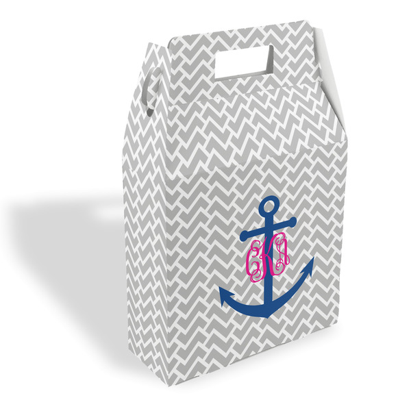 Custom Monogram Anchor Gable Favor Box