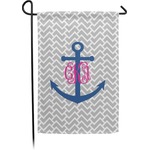 Monogram Anchor Small Garden Flag - Double Sided