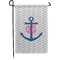 Monogram Anchor Garden Flag & Garden Pole