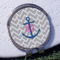 Monogram Anchor Golf Ball Marker Hat Clip - Silver - Front