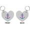 Monogram Anchor Heart Keychain (Front + Back)