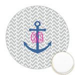 Monogram Anchor Printed Cookie Topper - 2.5"