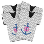 Monogram Anchor Jersey Bottle Cooler - Set of 4