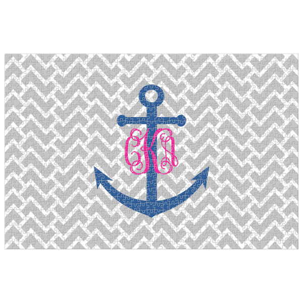 Custom Monogram Anchor Jigsaw Puzzle - 1000-piece