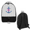 Monogram Anchor Large Backpack - Black - Front & Back View