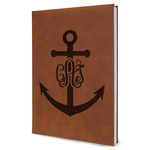 Monogram Anchor Leatherette Journal - Large - Single Sided