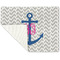 Monogram Anchor Linen Placemat - Folded Corner (single side)