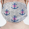 Monogram Anchor Mask - Pleated (new) Front View on Girl