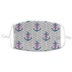 Monogram Anchor Adult Cloth Face Mask - XLarge (Personalized)