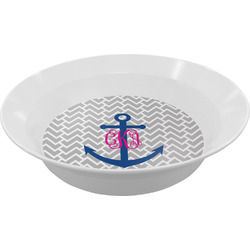 Monogram Anchor Melamine Bowl - 12 oz