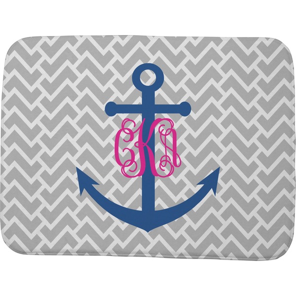 Custom Monogram Anchor Memory Foam Bath Mat - 48"x36" (Personalized)