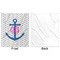 Monogram Anchor Minky Blanket - 50"x60" - Single Sided - Front & Back