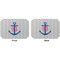 Monogram Anchor Octagon Placemat - Double Print Front and Back