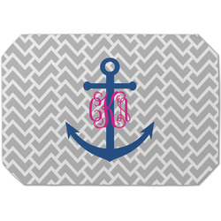 Monogram Anchor Dining Table Mat - Octagon (Single-Sided)