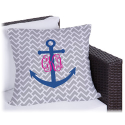 Monogram Anchor Outdoor Pillow - 18" (Personalized)