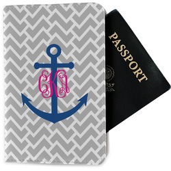 Monogram Anchor Passport Holder - Fabric (Personalized)