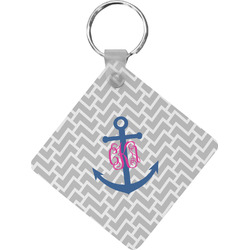 Monogram Anchor Diamond Plastic Keychain