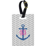 Monogram Anchor Plastic Luggage Tag - Rectangular