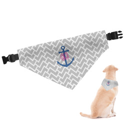 Monogram Anchor Dog Bandana - Small (Personalized)