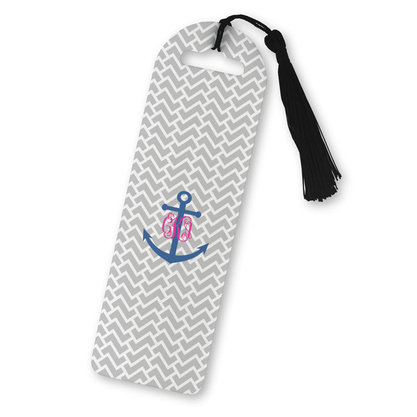 Custom Monogram Anchor Plastic Bookmark