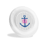 Monogram Anchor Plastic Party Appetizer & Dessert Plates - 6"